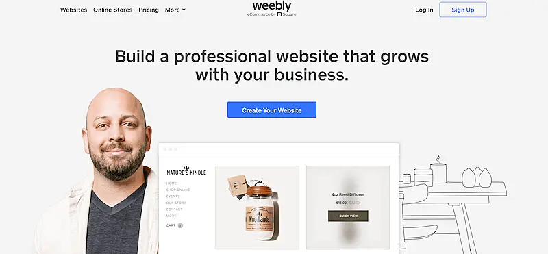 Weebly home page