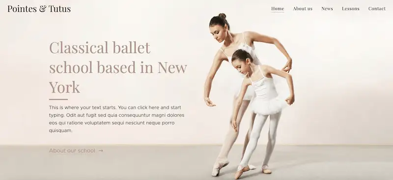 Ballet school template 