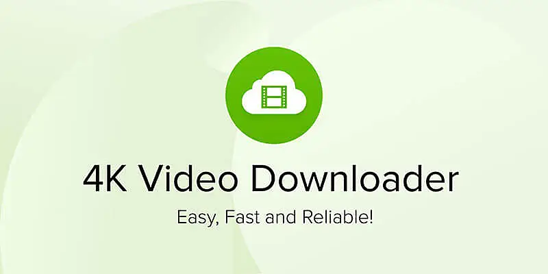 The image shows 4K Video Downloader webpage, where it's written "Free video downloader trusted by millions."