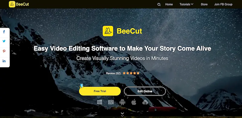 BeeCut website
