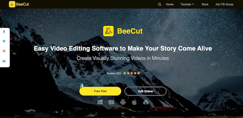 BeeCut website