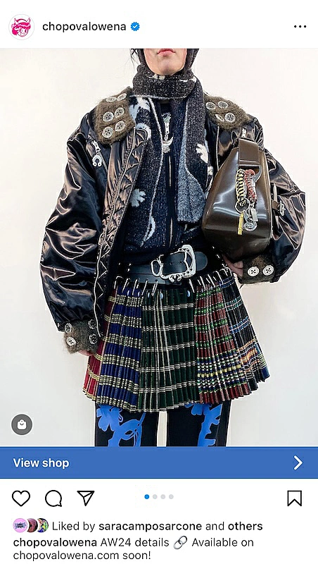 Chopova Lowena ad in Instagram