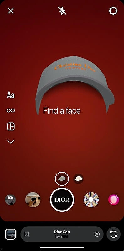 Dior filter for Instagram