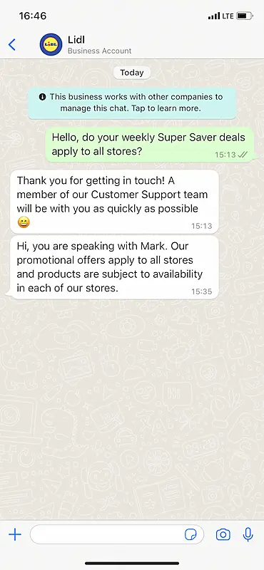 Lidi WhatsApp messages