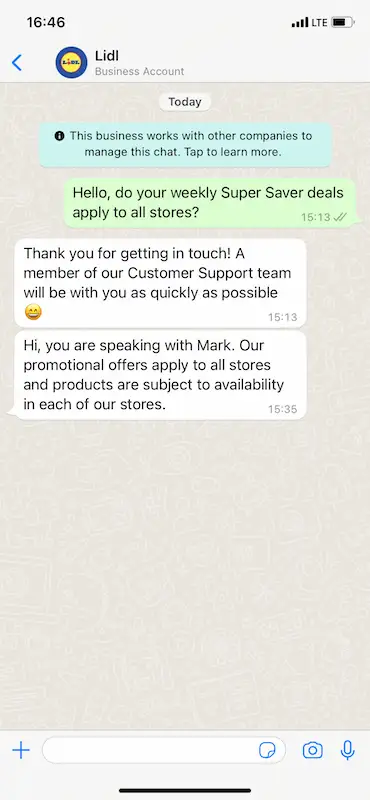 Lidi WhatsApp messages