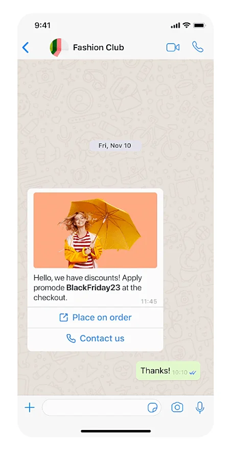 WhatsApp campaign example