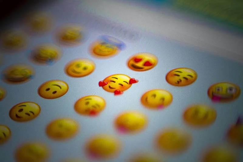 The image shows several emojis