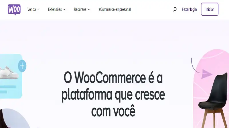 Captura de tela do WooCommerce