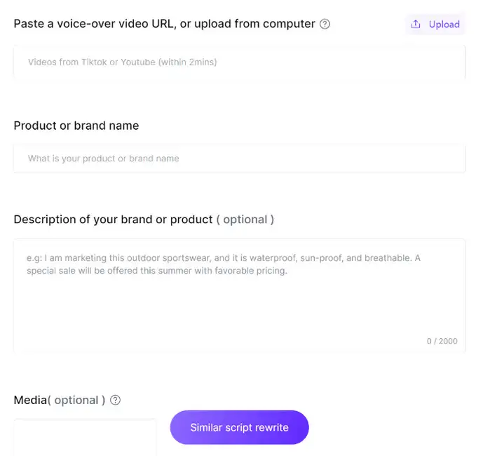 Youtube Shorts com AI insira seu conteúdo