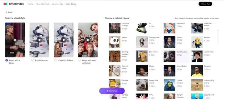 Youtube shorts com AI Escolha modelo