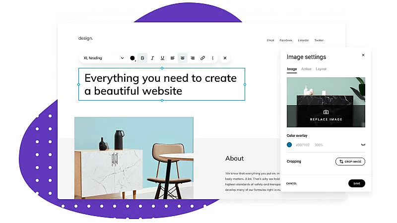 Creador de sitios web de Zyro