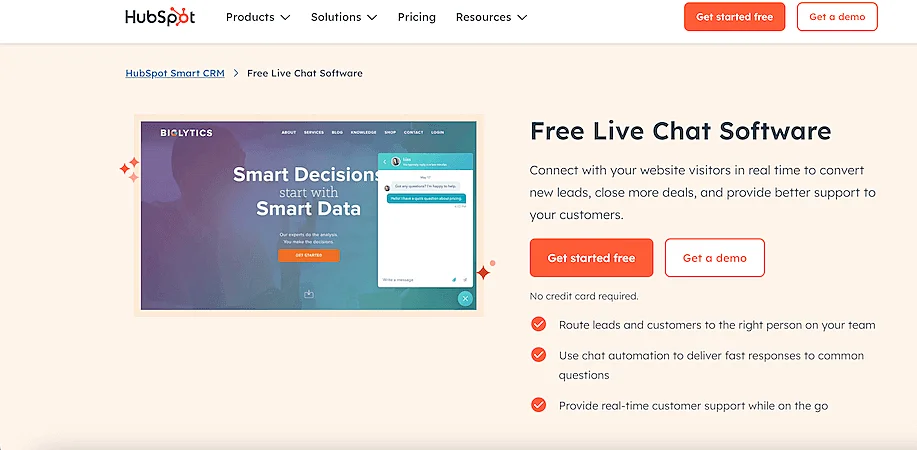 HubSpot website