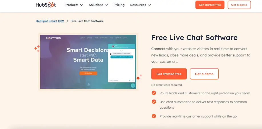 HubSpot website