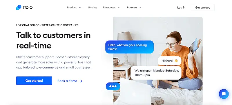Tidio home page