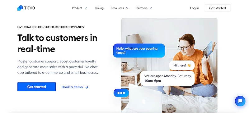 Tidio home page