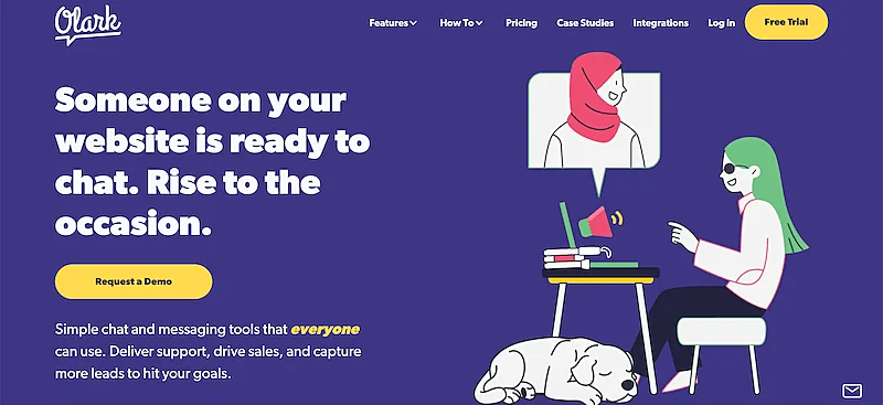 Olark home page