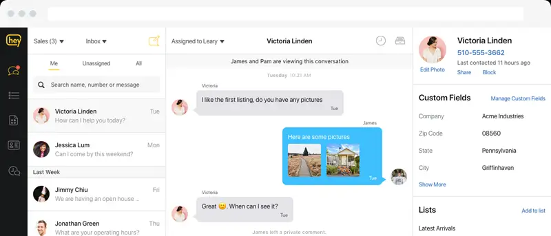 Heymarket live chat