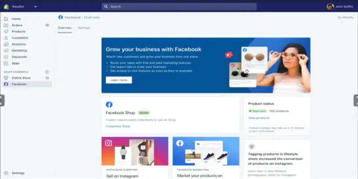 Best Shopify apps - Facebook Facebook Channel app