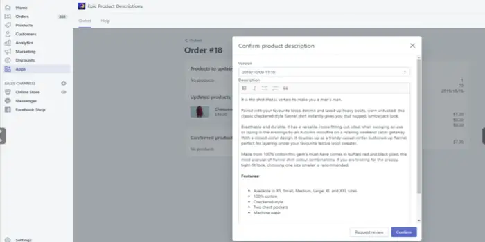 Best Shopify Apps - Epic Product Descriptions Epic Product Descriptions app