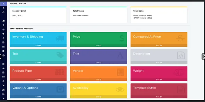 Bulk Product Edit app