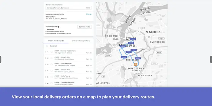 Shopify Local Delivery app