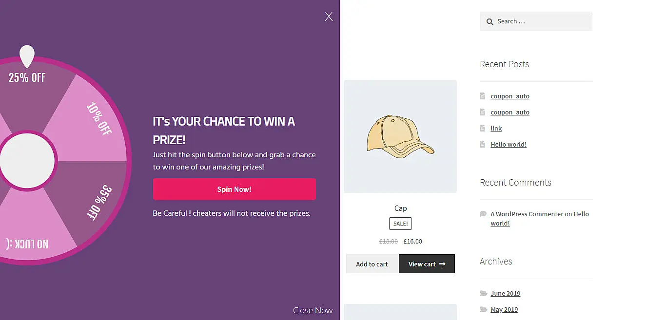 Spin Wheel for WooCommerce
