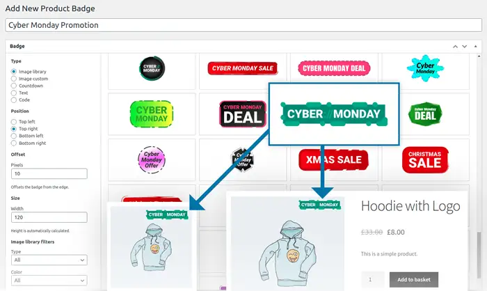 Product badge examples