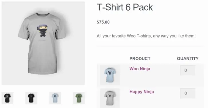 Product page interface