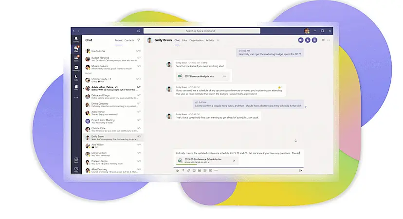 Microsoft Teams interface