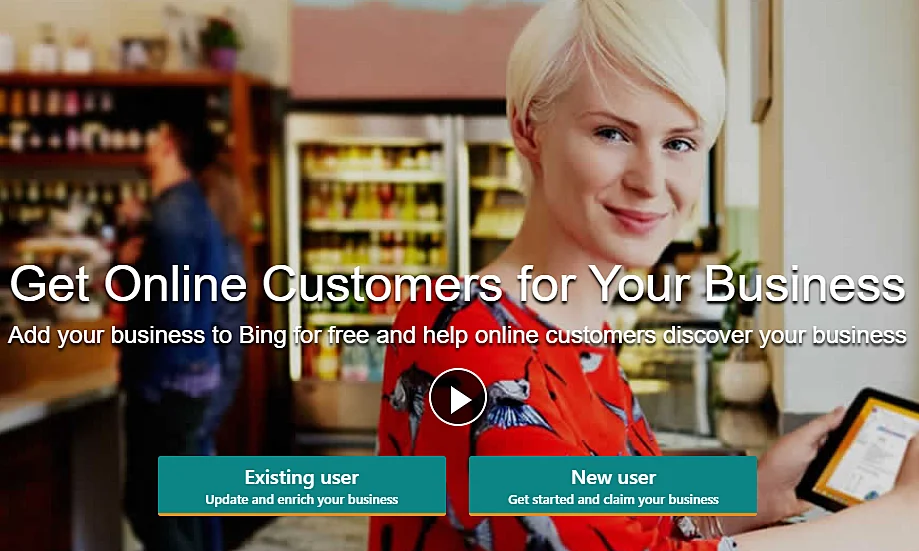 Bing Places website