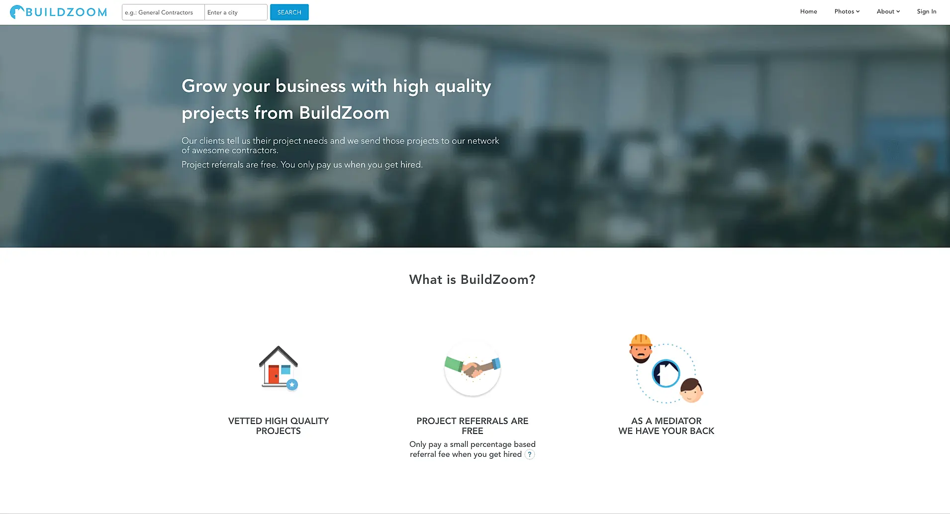 BuildZoom website