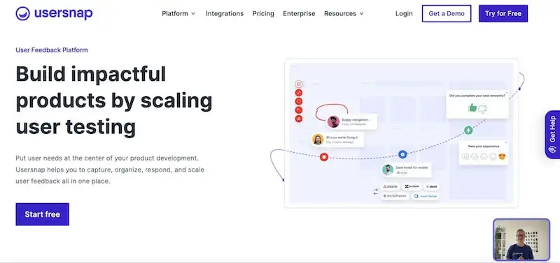 Usersnap website