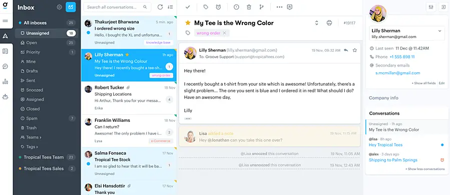 Goove software interface