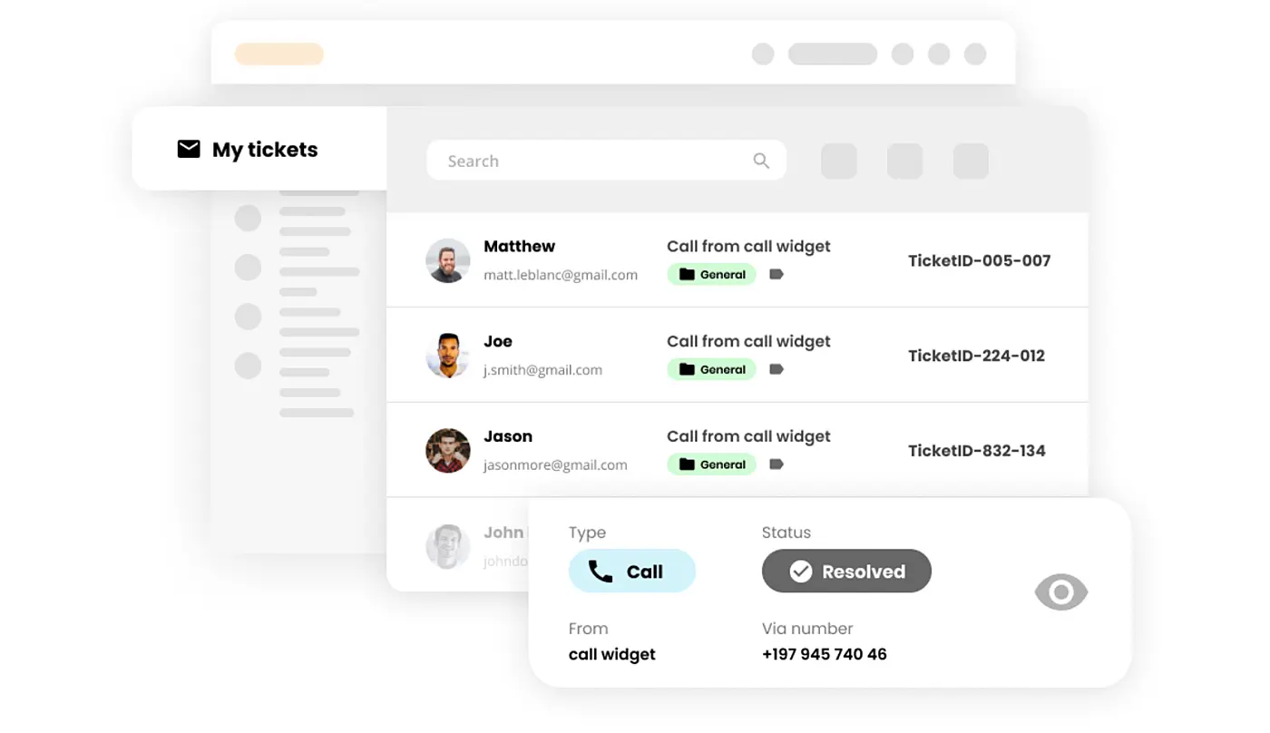 LiveAgent interface