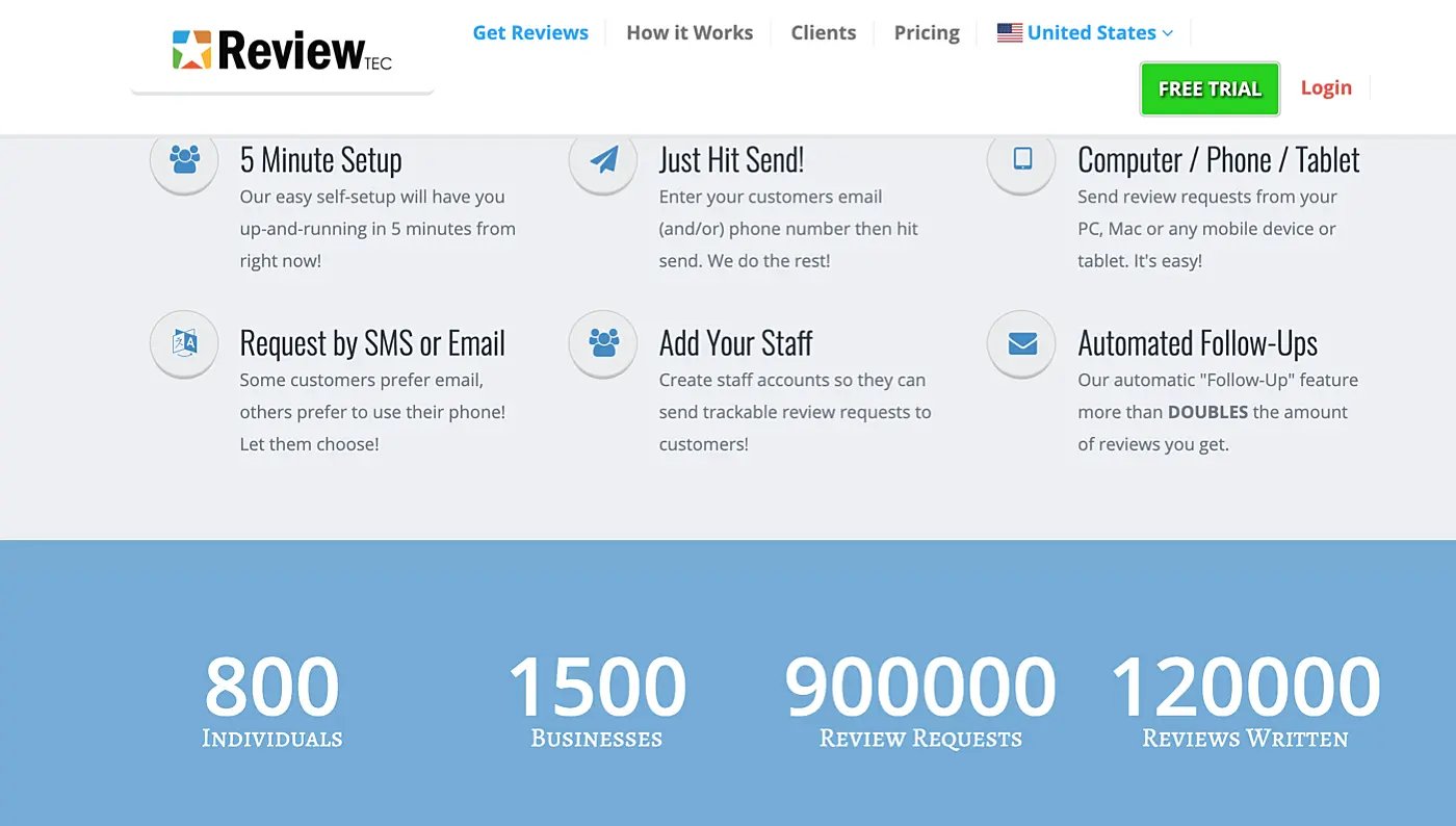 ReviewTec page