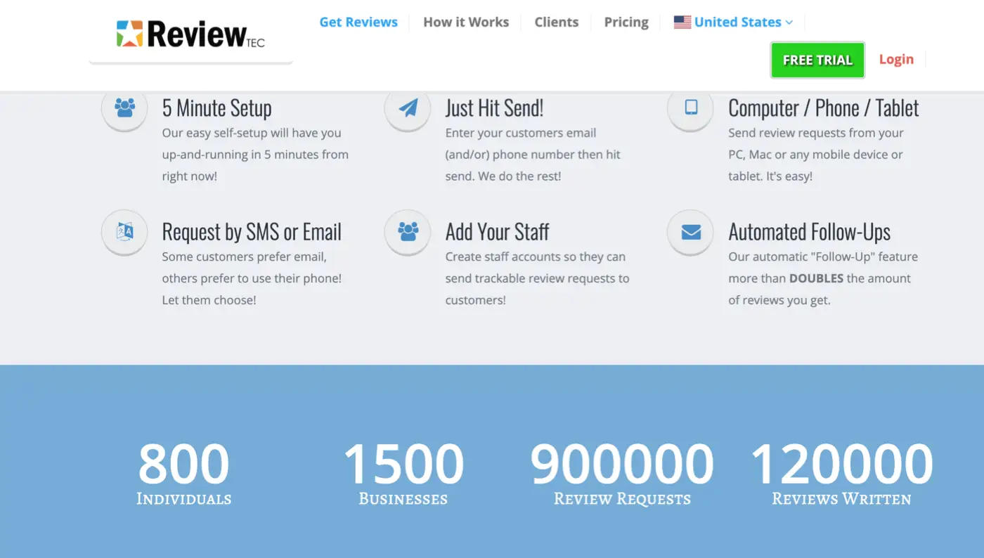 ReviewTec page