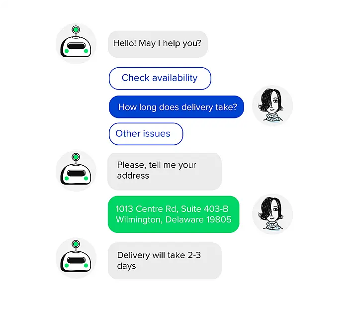 offline message example