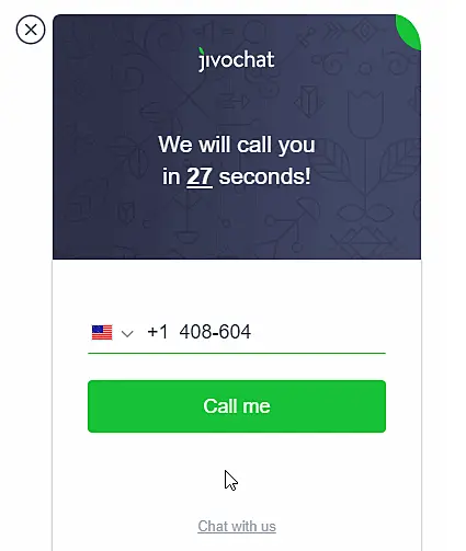JivoChat callback form