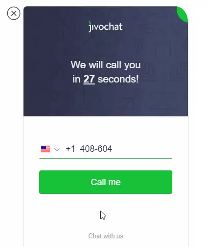 Digital engagement - give customer more options JivoChat callback form