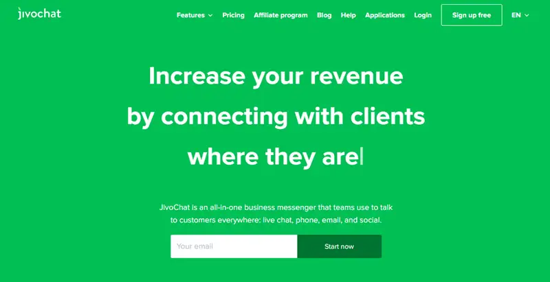 JivoChat website