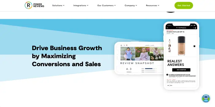 PowerReviews website