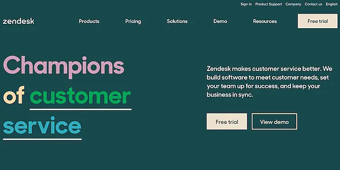 Zendesk website