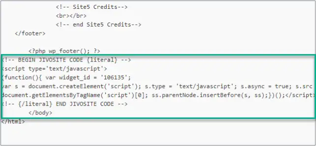 JivoChat code