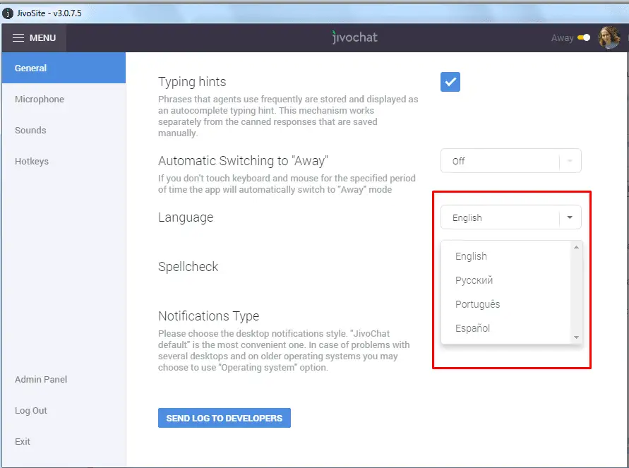 Live chat tools - language translation JivoChat language translation feature
