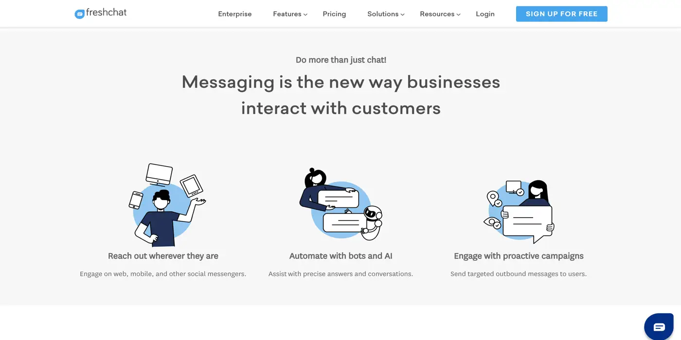 Live chat tools - Freshchat Freshchat website