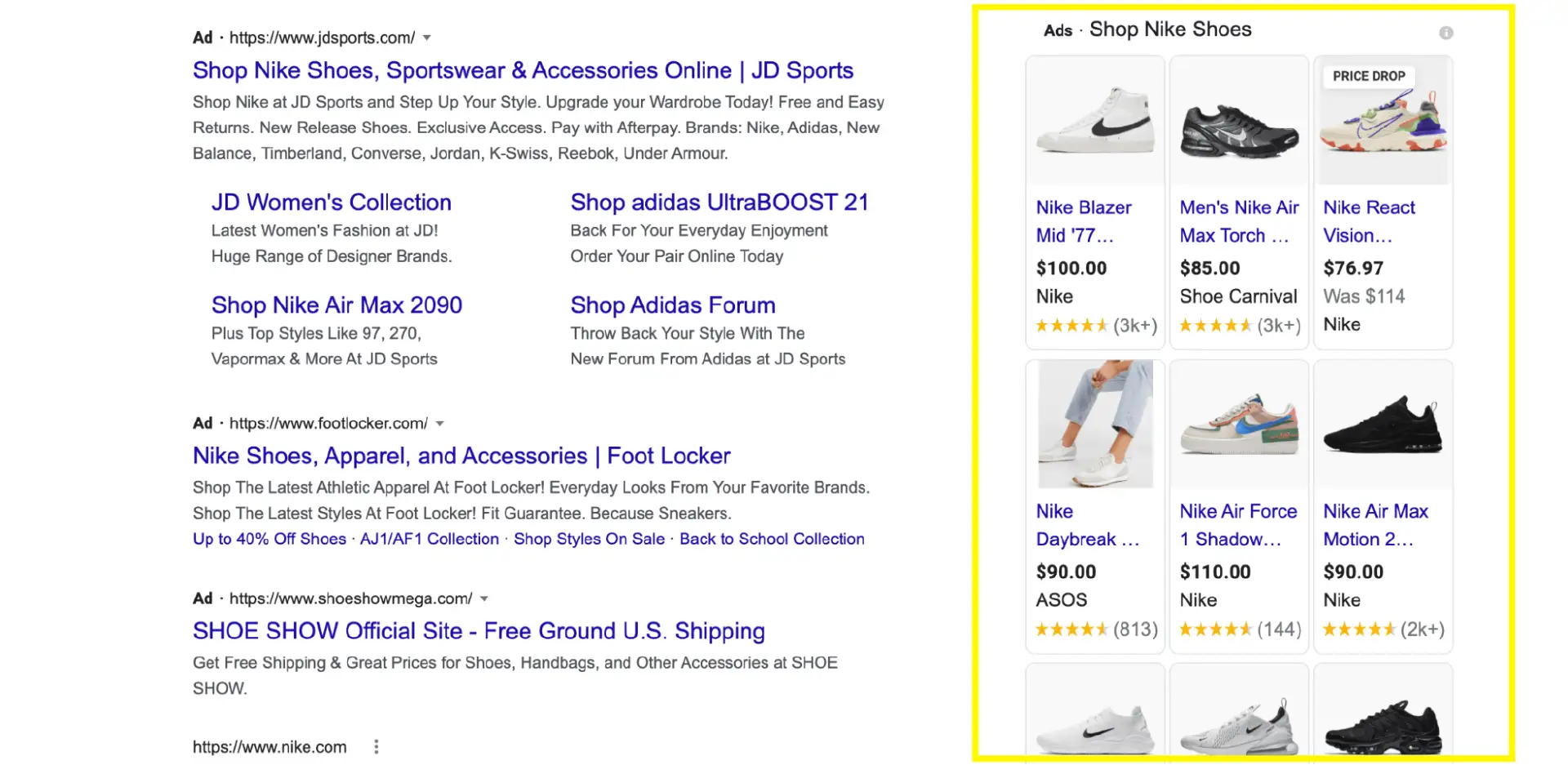 Google ads examples