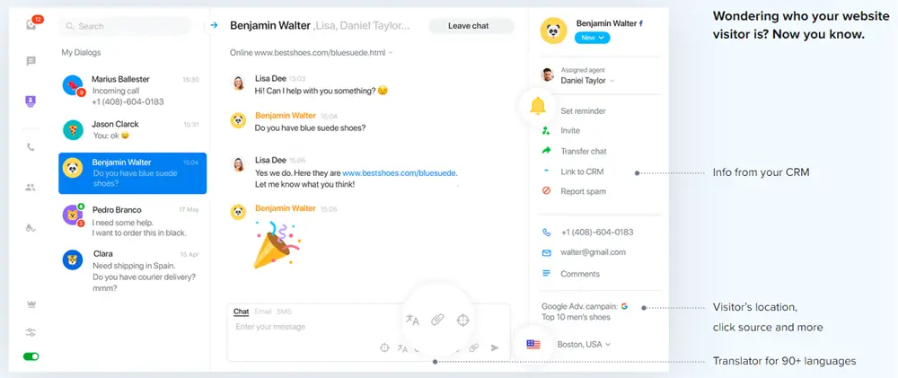 JivoChat interface