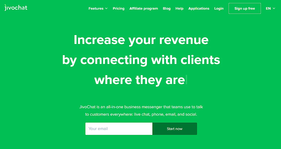 JivoChat website