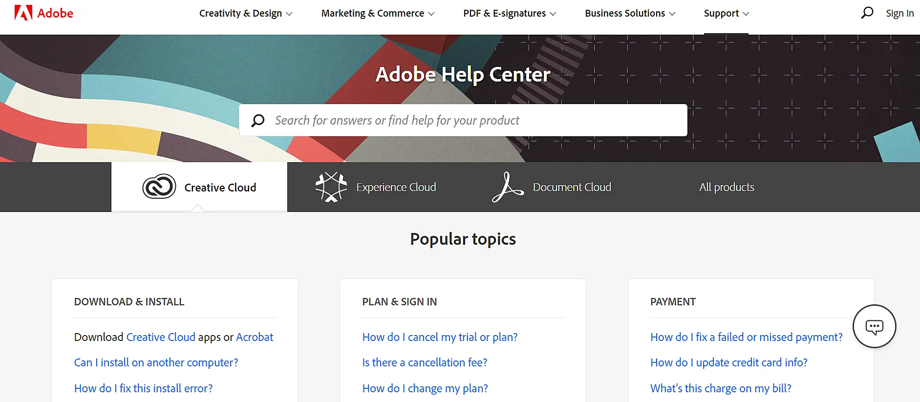 Customer self-serivce example