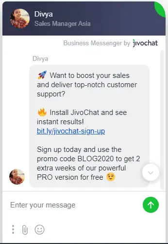 live chat example
